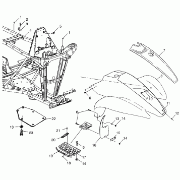 FRONT CAB Scrambler 400 W98BC38C (4947254725A005)