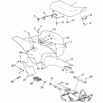 REAR CAB Scrambler 400 W98BC38C (4947254725A006)