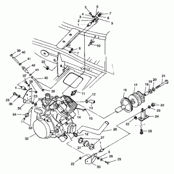 ENGINE MOUNTING Scrambler 400 W98BC38C (4947254725A009)