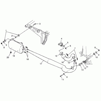 EXHAUST SYSTEM Scrambler 400 W98BC38C (4947254725A012)
