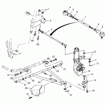 A-ARM/STRUT MOUNTING Scrambler 400 W98BC38C (4947254725B008)