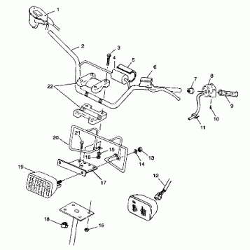 HANDLEBAR/HEADLIGHT Scrambler 400 W98BC38C (4947254725B009)