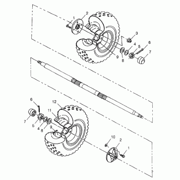 REAR WHEEL Scrambler 400 W98BC38C (4947254725C004)