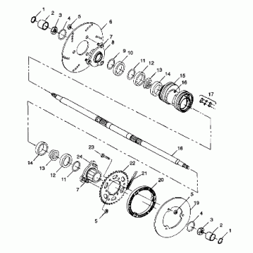 REAR HOUSING Scrambler 400 W98BC38C (4947254725C005)