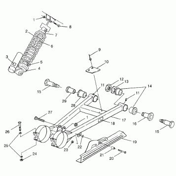 SWING ARM/SHOCK MOUNTING Scrambler 400 W98BC38C (4947254725C007)