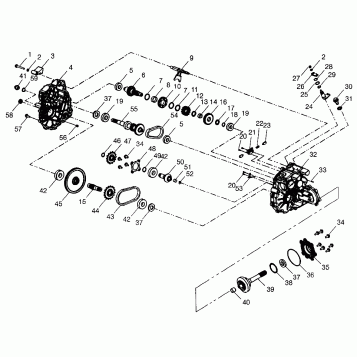 GEARCASE Scrambler 400 W98BC38C (4947254725C011)