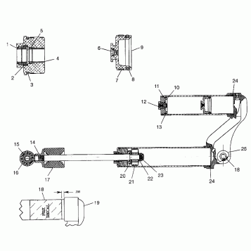 FOX SHOCK, GAS, RESERVOIR Scrambler 400 W98BC38C (4947254725C013)