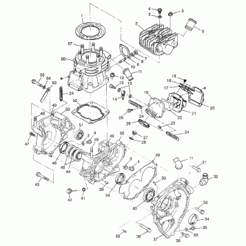 CRANKCASE and CYLINDER - W98BC38C (4947254725d001)