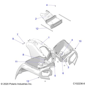 BODY, FRONT CAB - A24S6E57A1 (C102236-8)