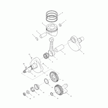 CRANKSHAFT and PISTON - A99CH50EB (4949114911d009)