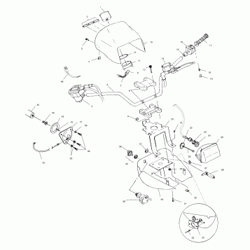 HANDLEBAR and HEADLIGHT POD - A99CH45IA (4949154915B011)