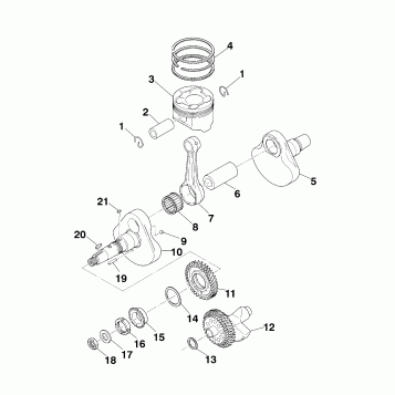 CRANKSHAFT and PISTON - A99CH45CA (4949154915D009)