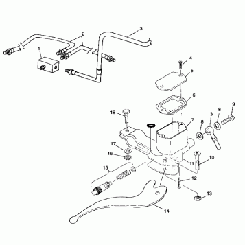 CONTROLS - RH MASTER CYLINDER/BRAKE LINE - A99AE50DA (4949204920b014)