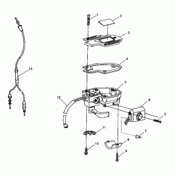 CONTROLS - THROTTLE ASM./CABLE - A99AE50DA (4949204920c001)