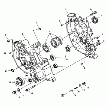 CRANKCASE - A99CD50AA (4949254925D005)