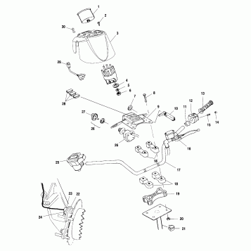 HANDLEBAR and HEADLIGHT POD - A00CK42AA (4949304930B011)