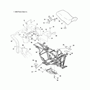 REAR CAB and SEAT - A00CB32AA (4949354935A005)