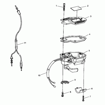 CONTROLS - THROTTLE ASM./CABLE - A99CA28CA (4949444944b007)