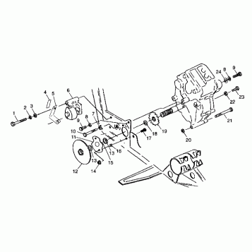 GEARCASE/BRAKE and CHAIN COVER MOUNTING - A99CA28CA (4949444944c001)