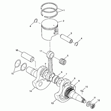 CRANKSHAFT and PISTON - A99CA28CA (4949444944c008)