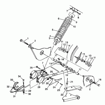 SWING ARM/SHOCK MOUNTING - A99CC28CA (4949484948b014)