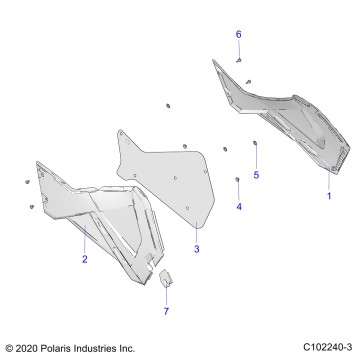 BODY, SIDE PANELS - A24SHR57AM (C102240-3)