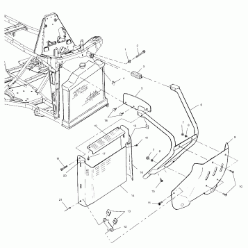 FRONT BUMPER and SHIELDS - A99BA38CA (4949534953a007)