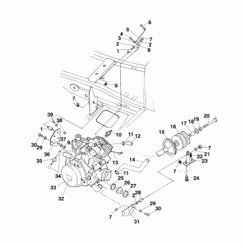 ENGINE MOUNTING - A99BA38CA (4949534953a009)