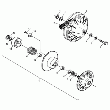 DRIVEN CLUTCH - A99BA38CA (4949534953b012)