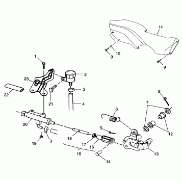 REAR BRAKE MASTER CYLINDER - A99BA38CA (4949534953b014)