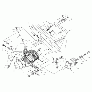 ENGINE MOUNTING - A99BA25CA (4949574957a009)