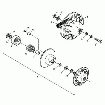 DRIVEN CLUTCH - A99BA25CA (4949574957b010)