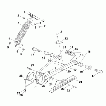 SWING ARM/SHOCK MOUNTING - A99BA25CA (4949574957b011)
