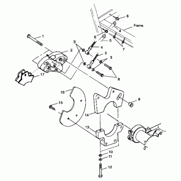 REAR CALIPER MOUNTING - A99BA25CA (4949574957b012)