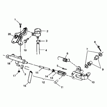 REAR BRAKE MASTER CYLINDER - A99BA25CA (4949574957b013)