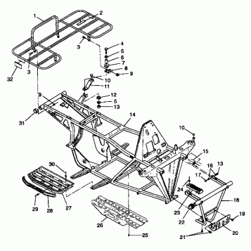 BUMPER and RACK MOUNTING - A99AA25CA (4949594959a007)