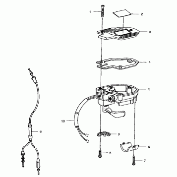 CONTROLS - THROTTLE ASM./CABLE - A99AA25CA (4949594959b001)