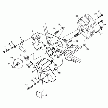 GEARCASE/BRAKE MOUNTING - A99AA25CA (4949594959b013)