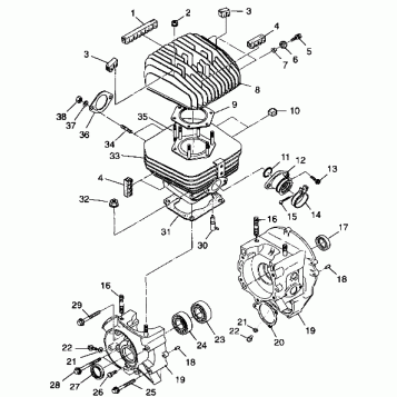CRANKCASE and CYLINDER - A99AA25CA (4949594959c007)