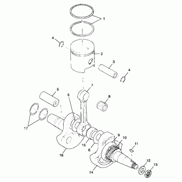 CRANKSHAFT and PISTON - A99AA25CA (4949594959c008)