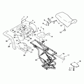 REAR CAB and SEAT - A99CG38CA (4949634963A006)