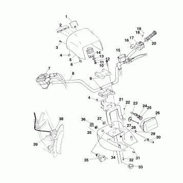HANDLEBAR and HEADLIGHT POD - A99CG38CA (4949634963B011)
