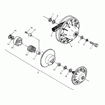 DRIVEN CLUTCH - A99CG38CA (4949634963C007)