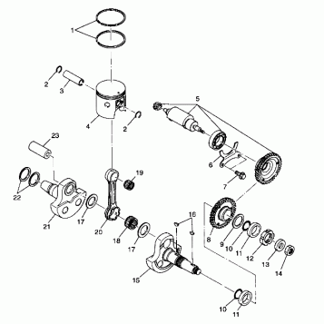 PISTON and CRANKSHAFT - A99CG38CA (4949634963C014)