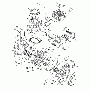 CRANKCASE and CYLINDER - A99CG38CA (4949634963D001)
