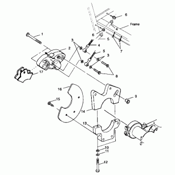 REAR CALIPER MOUNTING - A99BG38CA (4949664966c002)