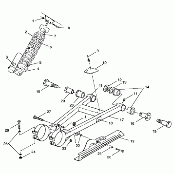 SWING ARM/SHOCK MOUNTING - A99BG38CA (4949664966c007)