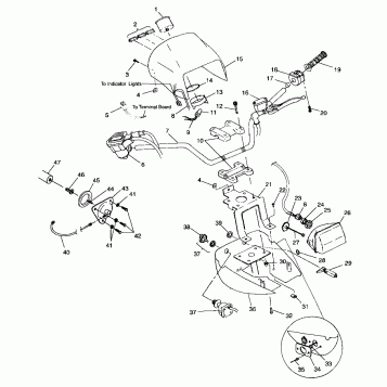 HANDLEBAR and HEADLIGHT POD - A99CH33IA (4949884988b013)