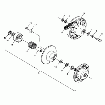 DRIVEN CLUTCH - A99CH33IA (4949884988c005)