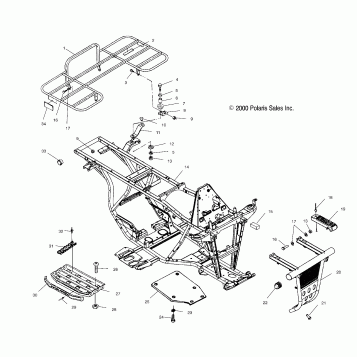 BUMPER and RACK MOUNTING - A00AA32AA (4949914991A007)